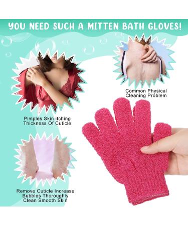 40 Pcs Double Sided Exfoliating Bath Gloves - Soft Nylon Hand Scrub Shower Glove for Women Men - Body Scrubber for Wash Spa Massage - Stylish Design - Buy Online on GoSupps.com