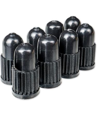 8 Pack Black Plastic Valve Caps for Bicycle Tires - Compatible with Dunlop & Presta Valves | Durable Tire Valve Covers - Buy Online on GoSupps.com