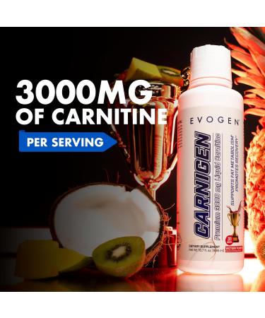 Evogen Carnigen - Liquid Carnitine | Supports Fat Metabolism & Recovery, Caffeine Free | L-Carnitine, Acetyl L-Carnitine | Victory Punch | 31 Servings - Buy Online on GoSupps.com