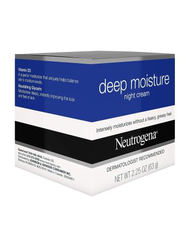 Neutrogena Deep Moisture Night Cream with Glycerin & Vitamin D3 - 2.25 oz - Buy Online on GoSupps.com