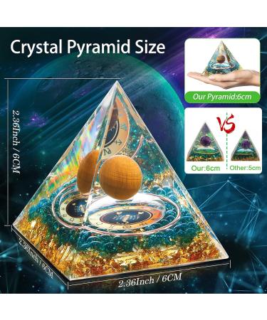 HuiJuKeJi Scorpio Constellation Orgonite Pyramid with Tiger Eye Stone Birthstone - Energy Healing Crystal for Astrology, Reiki, Chakra Meditation - 6cm - Buy Online on GoSupps.com