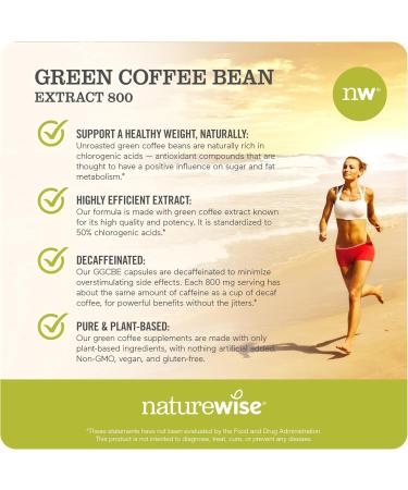 NatureWise 1 Green Coffee Bean Extract - Vegan Non-GMO - 60 Capsules 30-Day Supply + (Pack of 2) Ashwagandha for Stress + GABA & L-Theanine - 60 Capsules 30-Day Supply  - Buy Online on GoSupps.com