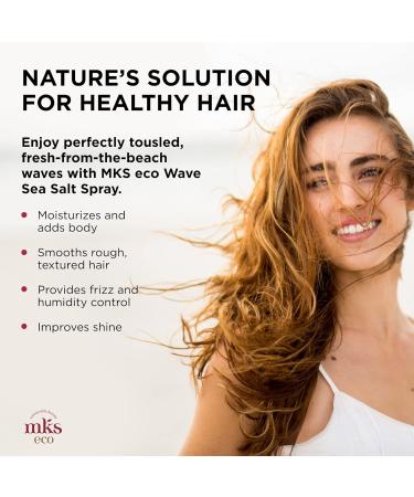 MKS eco Wave Original Scent - 4 fl oz - Texturizing Sea Salt Spray - For Perfect Beachy Waves - Moroccan Argan Oil Hemp Seed Oil - Vegan & Cruelty Free - Buy Online on GoSupps.com