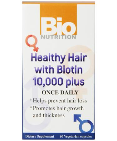 Bio Nutrition Healthy Hair Biotin Vegi-Caps 60 Count