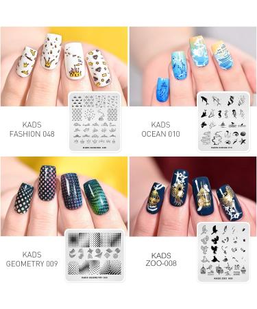 Alexnailart 20-Piece Nail Stamping Plates Set - Multi-Pattern Manicure Stencils Tool - Buy Online on GoSupps.com