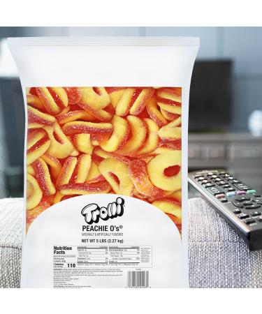 Buy Trolli Peachie O's Sour Gummy Rings - 5 Pound Bulk Bag | International Shipping Available - Buy Online on GoSupps.com