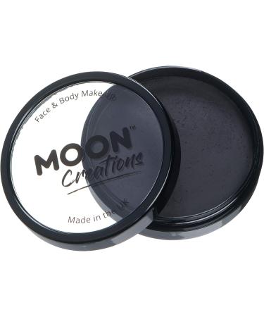 Moon Creations Pro Face & Body Makeup - Black 36g | Professional Face Painting Color Cake Pots for Kids & Adults - Ideal for Fancy Dress, Festivals & Halloween - Buy Online on GoSupps.com