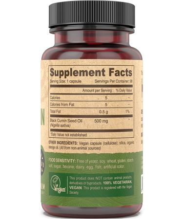 Deva Vegan Black Cumin Seed Oil - Cold-Pressed, Unrefined, 90 Vegan Capsules for Optimal Health - Buy Online on GoSupps.com