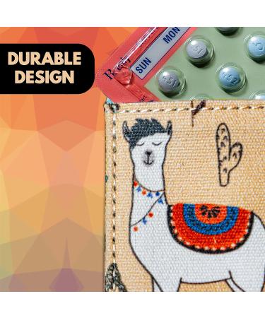 Contraceptive Pill Case - Cute Llama Anime Design - Fits 4' x 3' Packets - Discrete Medication Sleeve - Buy Online on GoSupps.com
