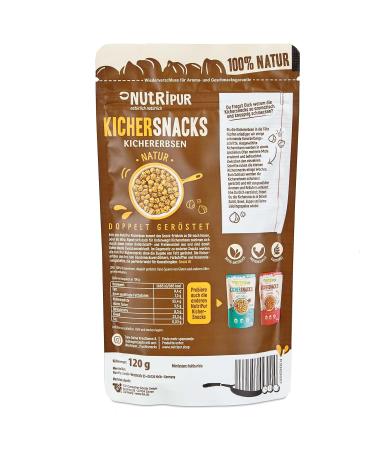 Nutty Chickpea Snack - 120g Double Roasted Vegan & Gluten-Free Nibbles | Delicious Natural Giggle Snack - Nutripur - Buy Online on GoSupps.com