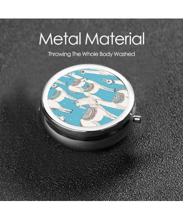 Cute Llama Mini Round Pill Box | 3 Compartment Travel Organizer | Portable Pill Case for Home & Office - Buy Online on GoSupps.com