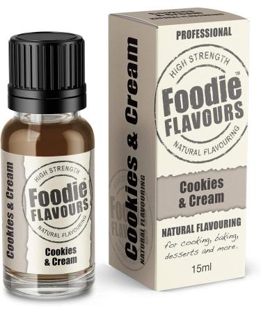 Cookies & Cream Natural Flavouring - Foodie Flavours Cookies & Cream 15 ml (Pack of 1) - Buy Online on GoSupps.com