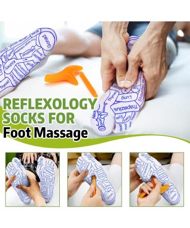 Buy Reflexology Socks - Acupressure Foot Massage Socks for Ultimate Relaxation | International Shipping - Buy Online on GoSupps.com