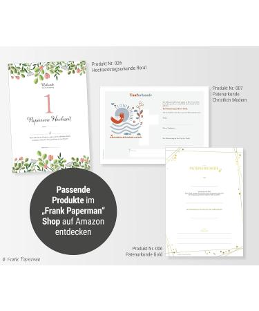 Frank Paperman | Baptism Sponsorship Letter Set | 3 Floral Pieces | Perfect Gift for Godparents and Godchild - Buy Online on GoSupps.com