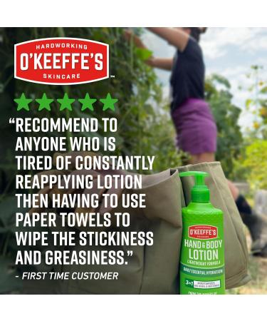 O'Keeffe's Hand and Body Lotion with Glycerin and Shea Butter - 12 oz Pump (1 Pack) - Daily Essential Hydration Heals & Relieves Extremely Dry Skin 12 Ounce (Pack of 1) 1 - Pack - Buy Online on GoSupps.com