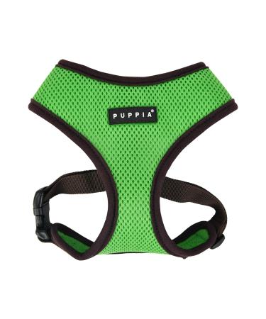Puppia Soft Harness II - Soft dog harness for small and medium-sized dogs - very comfortable and adjustable Green M