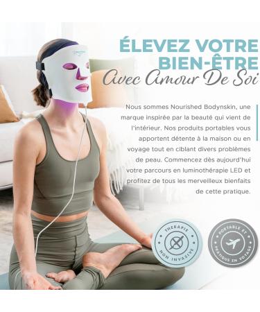 Masque facial LED 7 couleurs avec infrarouge proche - Luminoth rapie bleue rouge pour le visage - 456 LED - Outil de soin pour les rides anti- ge - Buy Online on GoSupps.com