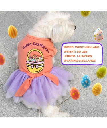 Dog Dress with Tulle for Small Dogs - Easter Day Puppy Sundress - Small (1 Pack) - Buy Online on GoSupps.com