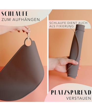 Waterproof Silicone Pet Feeding Mat for Cats & Small Dogs | Katznapf Underlay 49x25 cm | Non-Slip & Easy Clean - Graphite Gray - Buy Online on GoSupps.com