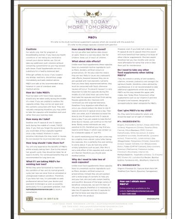 Hair Today More Tomorrow M&O's -Hair Growth Vitamins - Hair Loss Supplement -Vegan - Capsules - Buy Online on GoSupps.com