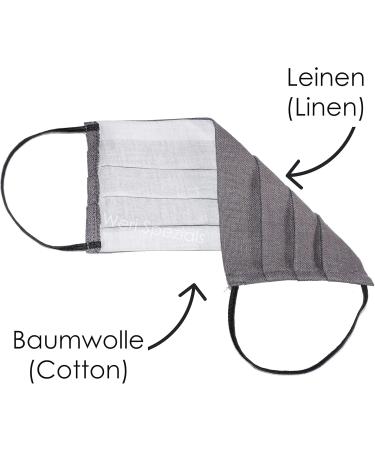 Weri Special Linen Face Mask - Cotton Feed Bandana | Multifunctional Fashion Mask for Hiking & Leisure - One Size Silver Gray - Buy Online on GoSupps.com