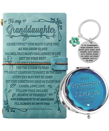 Granddaughter Gifts Granddaughter Keychain  Granddaughter Journal Granddaughter Gifts from Grandma Granddaughter Mirror Birthday Gifts for Granddaughter for Granddaughter from Grandma