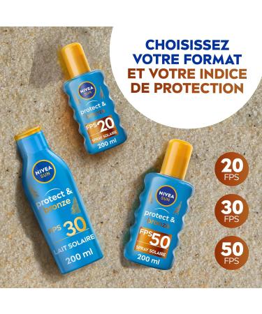 NIVEA SUN Protect & Bronze Sun Activator Sun Lotion SPF 50 (1 x 200ml) Sunscreen with UVA/UVB Sun Protection for a Naturally Tanned Tan - Buy Online on GoSupps.com