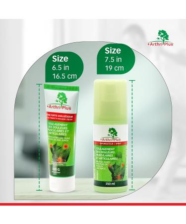 ARTHRI-PLUS Natural Pain Relief Duo (Cream Spray)- Long Lasting Topical Pain Reliever - Backache Headache Arthritis Muscle and Joint Relief - Buy Online on GoSupps.com