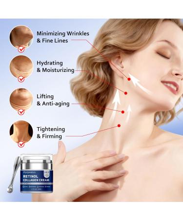 PUQIANNA Blue Firming Neck Cream with Retinol & Peptide - Intense Anti-Wrinkle Cream for Women Tightening Face & Neck Moisturizer with Collagen & Hyaluronic Acid Daily Lifting Treatment - Buy Online on GoSupps.com