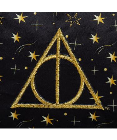 Harry Potter Makeup Bag | Black Velvet Cosmetic Toiletries Case for Women & Girls | Deathly Hallows Travel Accessory Gift - Buy Online on GoSupps.com