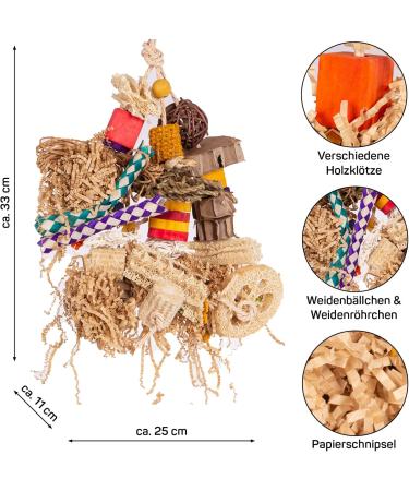 HappyBird Shred Clutter Toy - Best Shredder for Parakeets & Small Parrots | Chewing Fun for Happy Birds - Buy Online on GoSupps.com