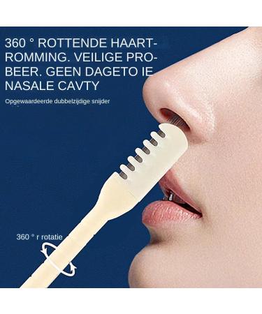 Nose Trimmer Manual Nose Hair Trimmer Nose Hair Cleaning Cutter 360 Rotary Nose Hair Trimmer Nose Ear Care with Double Tip Nose Shaver for Dormitory Daily Use Camping - Buy Online on GoSupps.com
