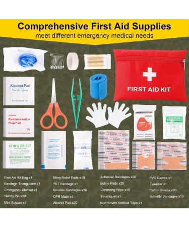 248PCS Survival First Aid Kit - Tactical Gear for Camping & Outdoor Activities - Buy Online on GoSupps.com