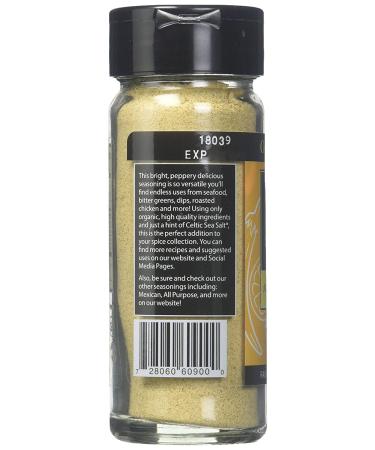 Organic Lemon Pepper Sea Salt - Gourmet Celtic Seasoning, Handcrafted, 1.8oz - Buy Online on GoSupps.com