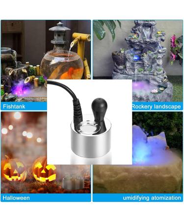 Mist Maker Fogger Aluminum 300ml/H Ultrasonic Fog Machine Air Humidifier Atomizer Lots Foggy Effect for Halloween Pond Garden Rockery Yard Water Feature - Buy Online on GoSupps.com