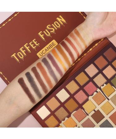 UCANBE Toffee Fusion 48 Colors Eyeshadow Palette + Brushes Set - Long Lasting, Highly Pigmented Makeup Kit - Buy Online on GoSupps.com