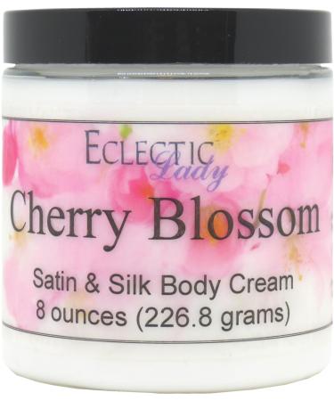 Cherry Blossom Satin and Silk Cream Body Cream Body Lotion 8 oz