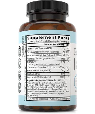 Zen Nutrients PeptideVite GLP-1 Support Capsules for Nausea Relief & Insulin Health - 60 Capsules - Buy Online on GoSupps.com