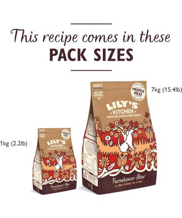 Lily s Kitchen Made with Natural Ingredients Adult Dry Dog Food Beef Stew with Ancient Grains 1kg Bag Beef 1 kg (Pack of 1) - Buy Online on GoSupps.com