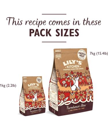 Lily s Kitchen Made with Natural Ingredients Adult Dry Dog Food Beef Stew with Ancient Grains 1kg Bag Beef 1 kg (Pack of 1) - Buy Online on GoSupps.com