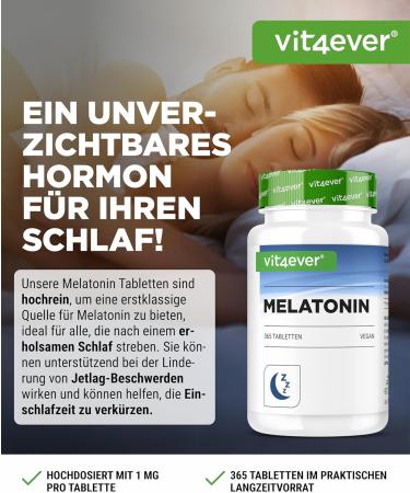 Melatonin 0.5mg - 365 Vegan Tablets | High-Dosed Lab-Tested No Additives - Buy Online on GoSupps.com