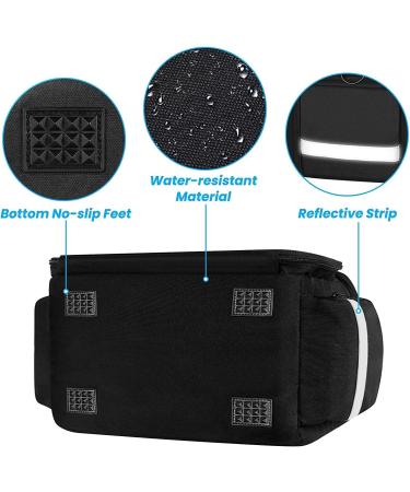 Medical Equipment Bag with Adjustable Divider - Nonslip Bottom, Removable Shoulder Strap, Water-Resistant - Ideal for Home Health, Nursing Students, Therapists - Black - Buy Online on GoSupps.com