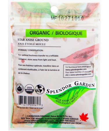 Splendor Garden Organic Star Anise Ground 30g 30 g (Pack of 1) - Buy Online on GoSupps.com