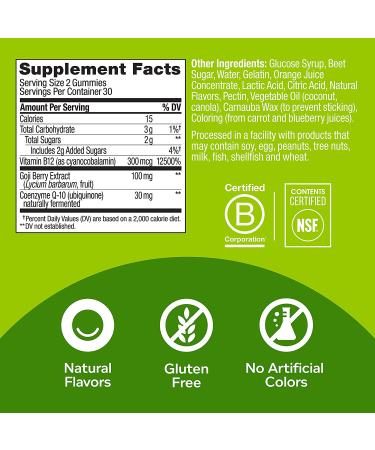 Olly Daily Energy Gummies with B12 & CoQ10 - Tropical Passion - 60 Count - Buy Online on GoSupps.com