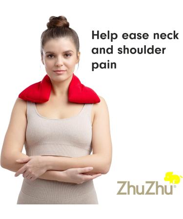 Zhu-Zhu Lavender Body Wrap - Microwavable Wheat Bag - Microwave Heat Pad Soothing Hot Pack - Red Fleece - Buy Online on GoSupps.com