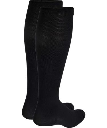 Truform Compression Knee High Socks 30-40 mmHg - Large Black Pack of 2 | International Shipping Available - Buy Online on GoSupps.com