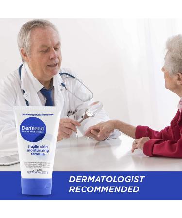 DerMend Fragile Skin Moisturizing Cream - Restoring & Rejuvenating Formula for Mature Skin - Anti-Wrinkle & Firming Daily Moisturizer - 4.5 Oz Tube - Buy Online on GoSupps.com