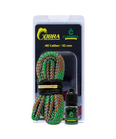 Clenzoil Field & Range 40 Cal 10 mm Cobra Bore Cleaner | Gun Barrel Cleaning Kit for 40 Caliber | Includes CLP Gun Bore Cleaner Solution