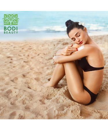BODI BEAUTY Sunscreen SPF with Coenzyme Q10 Vitamin A Vitamin D Panthenol Tahitian Monoi Oil Cocoa Butter & Shea Butter Body Care SPF Skincare 150ml (SPF 50 150ml) - Buy Online on GoSupps.com