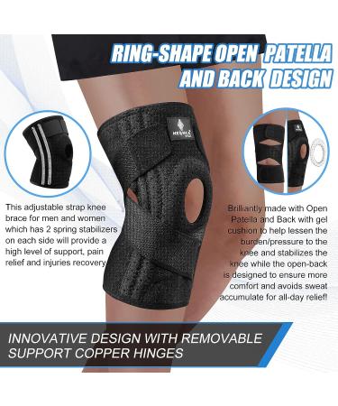 NEENCA Professional Knee Brace for Pain Relief - Adjustable Support with Gel Pad & Stabilizers for Arthritis, Meniscus Tear, Injury Recovery - Large Size - Buy Online on GoSupps.com